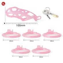 Load image into Gallery viewer, Ice Vision Design Pink Mamba Chastity Cage kit details
