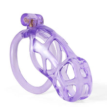 Load image into Gallery viewer, Ice Vision Desigh Purple Mamba Chastity Cage detail view
