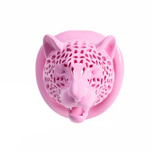 Load image into Gallery viewer, Leopard Head Resin Chastity Cage
