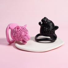 Load image into Gallery viewer, Leopard Head Resin Chastity Cage
