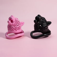 Load image into Gallery viewer, Leopard Head Resin Chastity Cage
