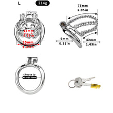 Load image into Gallery viewer, Locktober Chainmail Steel Chastity Lock - 6
