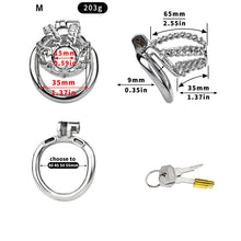 Load image into Gallery viewer, Locktober Chainmail Steel Chastity Lock - 5
