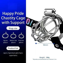 Load image into Gallery viewer, Happy Pride Chastity Cage With Support 3
