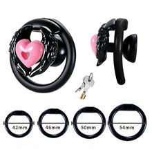 Lade das Bild in den Galerie-Viewer, Love Wings Heart-Detail Resin Chastity Cage
