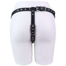 Load image into Gallery viewer, Mech Armor Metal Chastity Cage Standard Belt rear support strap
