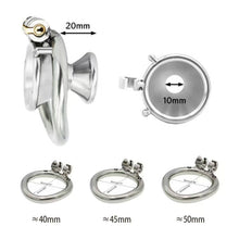 Load image into Gallery viewer, Polished Metal Funnel Chastity Cage
