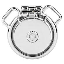 Load image into Gallery viewer, Mirror Polish Flat and Inverted Chastity Cage – Inverted Medium (46 mm) front view without belt
