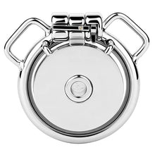 Load image into Gallery viewer, Mirror Polish Flat and Inverted Chastity Cage – Inverted Long (60 mm) front view without belt
