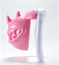 Afbeelding in Gallery-weergave laden, Pink and white Monster Mouth chastity cage, side view
