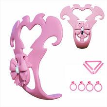 Load image into Gallery viewer, Heart and Bow Resin Chastity Cage
