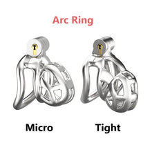 Load image into Gallery viewer, Stainless Steel Mamba Chastity Cage side view
