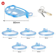 Load image into Gallery viewer, Ice Vision Desigh Blue Mamba Chastity Cage material close-up
