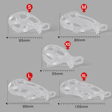 Load image into Gallery viewer, Ice Vision Desigh Clear Mamba Chastity Cage detail view
