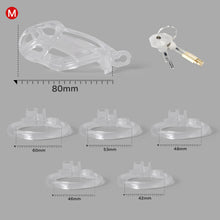 Load image into Gallery viewer, Ice Vision Desigh Clear Mamba Chastity Cage front view
