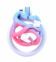 Lade das Bild in den Galerie-Viewer, Twin snake flat cage with white base ring
