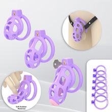 Load image into Gallery viewer, Pearlescent Purple Cobra Soft Silicone Chastity Cage
