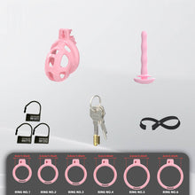 Load image into Gallery viewer, Pink Silicone Mamba Chastity Cage detail view
