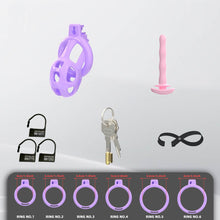 Load image into Gallery viewer, Pearlescent Purple Cobra Soft Silicone Chastity Cage 2

