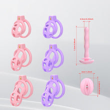 Load image into Gallery viewer, Pearlescent Purple Cobra Soft Silicone Chastity Cage 4
