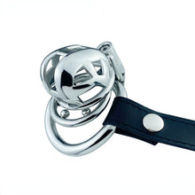 Load image into Gallery viewer, Permanent Micro Mamba Chastity Cage With Belt detail view
