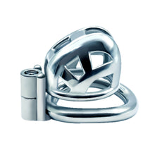 Load image into Gallery viewer, Permanent Micro Mamba Chastity Cage 2026 Edition compact fit lock and ring details
