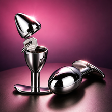 Load image into Gallery viewer, Pink Diamond Stainless Steel Storage Anal Plug
