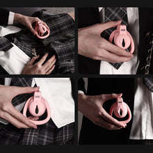 Load image into Gallery viewer, JEUSN Pink Flat Chastity Cage
