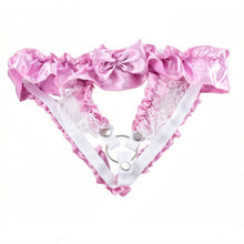 Load image into Gallery viewer, Pink Lace Bow Chastity Strap
