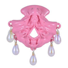 Lade das Bild in den Galerie-Viewer, Pink Ocean Tears Flat Chastity Cage – pink flat cage sculpted front detail
