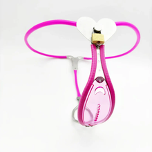 Load image into Gallery viewer, Pink Of Love - Invisible Female Chastity Belt Adjustable - 1
