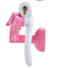 Lade das Bild in den Galerie-Viewer, Pink and white skull chastity cage views
