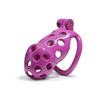Load image into Gallery viewer, Purple Hole Mamba Chastity Cage Kit 1.77 To 4.13 Inches Long kit details
