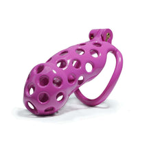 Load image into Gallery viewer, Purple Hole Mamba Chastity Cage Kit 1.77 To 4.13 Inches Long material close-up
