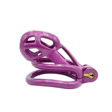 Load image into Gallery viewer, Purple Slave Mamba Chastity Cock Cage fit view
