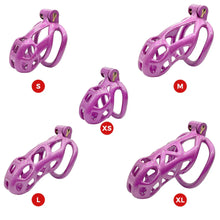 Load image into Gallery viewer, Purple Slave Mamba Chastity Cock Cage front view
