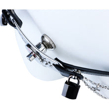 Lade das Bild in den Galerie-Viewer, Qiling Metal Chastity Pants with Chains side padlock detail
