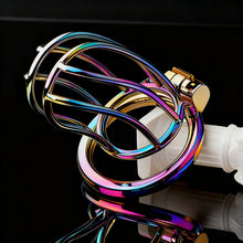 Load image into Gallery viewer, Rainbow Small Banana Chastity Cage
