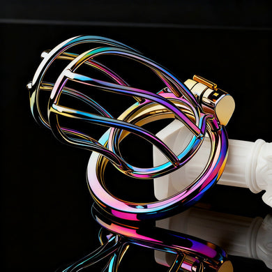 Rainbow Small Banana Chastity Cage