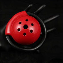 Load image into Gallery viewer, Red and Black Dome ABS Chastity Cage
