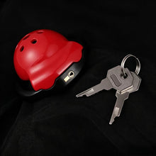 Load image into Gallery viewer, Red and Black Dome ABS Chastity Cage
