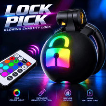 Lade das Bild in den Galerie-Viewer, RGB Remote-Controlled Glowing ABS Resin Chastity Cage
