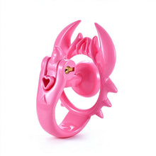 Afbeelding in Gallery-weergave laden, Pink scorpion chastity cage front and side view on white background
