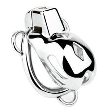 Load image into Gallery viewer, Short Smooth Stainless Steel Mamba Cage with Belt 2026 Edition front view
