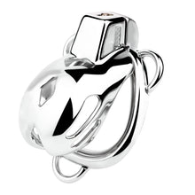Load image into Gallery viewer, Short Smooth Stainless Steel Mamba Cage with Belt 2026 Edition front view
