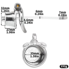 Load image into Gallery viewer, Shower Shaped Cock Cage urethral size
