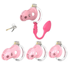 Load image into Gallery viewer, Silicone Chastity Cage with Remote Control Anal Plug
