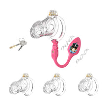 Load image into Gallery viewer, Silicone Chastity Cage with Remote Control Anal Plug
