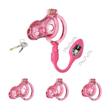 Load image into Gallery viewer, Silicone Chastity Cage with Remote Control Anal Plug

