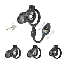 Load image into Gallery viewer, Silicone Chastity Cage with Remote Control Anal Plug
